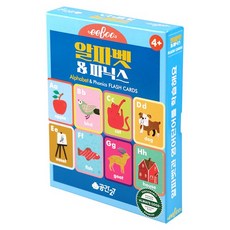 이부 알파벳 파닉스 학습카드, 혼합색상, 1개