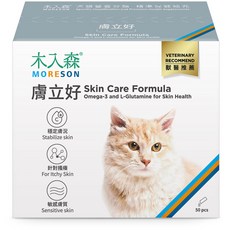 MORESON 貓用膚立好皮膚護理配方 Omega-3 L-Glutamine 穩定膚況 獸醫推薦, 100g, 1個