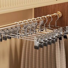 집게형 논슬립 바지걸이 치마걸이 회전형 10개, 블랙