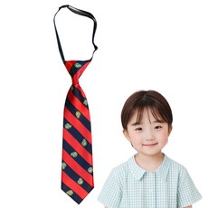레드 블랙줄 넥타이 유아 아동 넥타이 빨강 줄무늬 미니 넥타이