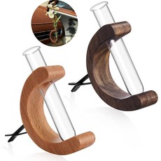 Datanly 4피스 미니 유리 자동차 꽃병 클립 홀더 자동차 번식 꽃병 벤트 클립 식물 홀더 자동 유리 튜브 식물 장식 나무 장식품 장식 액세서리 혼합 나무 색상 402478, 2, 혼합 색상