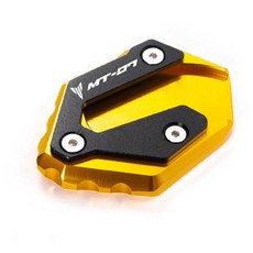 야마하 MT07 2014-2023 오토바이 CNC 사이드 스탠드 확대 확장 킥 악세사리 발, 색상: 3. MT07 gold, 1개