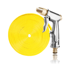 高壓清洗水槍套裝 - 高壓洗車水槍水管組 澆花清潔水管軟管, 30米套裝, 黃, 30m