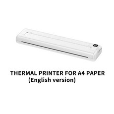 휴대용 복사기 출력 + 프린터 모바일 문서 100매 간편 간단 프린트 용지, D. 영어 버전 A4 프린터는 용지가 없이 기본 제공됩