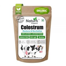 초유 파우더 | 100회 분량 50% IgG 동결 건조 처음 4-6시간 착유 목초유 - 소 초유 장 건강 팽만감 면역 피부 및 모발 케토 글루텐 지방 프리 (99.2g(3