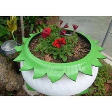 도색 필요 카페 다리 폐 화단 1 페 흰색 인테리어 어 정원 화분 어화분, 1개