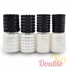 요비월드 원형 접착 테이프 다용도걸이 소파리모컨정리, 6원형찍찍-흰색10mm