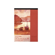 MARUMAN 荒目A4水彩紙/紅 10入 - 日本水彩紙 紋理粗獷 適合水彩渲染, 1個