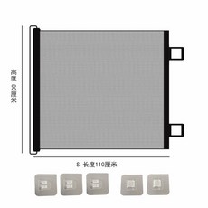 寵物圍欄 伸縮 狗狗隔離 貓咪柵欄門 寵物門欄, 1個, 常規 黑色 寵物伸縮門欄 氣泡袋裝 ,110*78