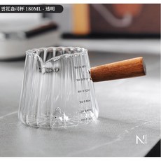 N.SPACE 雲花盎司杯 耐高溫玻璃 手工吹製 義式濃縮咖啡杯 90ml, 1個, 雲花盎司杯 180ML - 透明, 透明