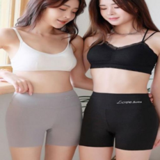 여성 3컬러 하이웨스트 쿨링 골지 속바지 3부 헴라인_WFG9I5G