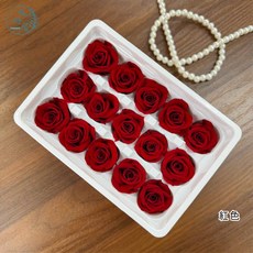 大好屋 永生花 永生玫瑰花 15朵 21朵 不凋花玫瑰 玫瑰花束 情人節花禮, 15朵◆玫瑰A級【紅色】