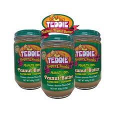 테디 땅콩버터 슈퍼청키, 454g, 3개
