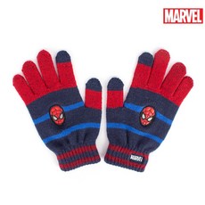 SPIDERMAN 大理石面智能手機觸感兒童手套男童兒童冬季針織手套