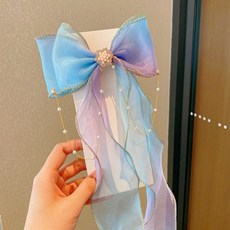 冰雪奇緣蝴蝶結飄帶：兒童髮飾 艾莎公主編髮造型