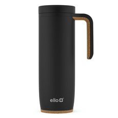 엘로 마그넷 532.32 ml 진공 단열 스테인리스 스틸 여 Ello Magnet 18oz Vacuum Insulated Stainless Steel Travel Mug with, 매트블랙