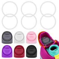 ZUGHXMS Owala FreeSip 680.4g(24온스) 946.4ml(32온스)용 고무 병 O 씰 링 3개 및 교체 스토퍼 3개 실리콘 상단 뚜껑 입구 개스킷 캡 플러, 완벽한 씰 세트 6개, 6가지 색상 세트 2