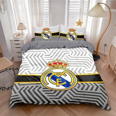 레알 마드리드 FC 이불 배게 커버 세트 싱글 더블 - Real Madrid FC Duvet Cover Set