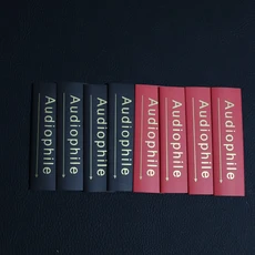 For7-14mm 와이어 직경 절연 열 수축 튜브 HiFi 오디오 케이블 스피커 하이엔드 aduiophile 로고 라벨 16, 01 8 red and 8 black, 01 16 pcs