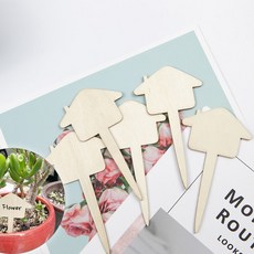 집모양 학교 나무 화단 화분 꽃 식물 이름표 10P 식물 tin*976pM