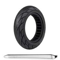10 x 2.5 Inch Solid Scooter Tires: 60/70-6.5 Tubeless Replacement Rubber Wheel for Segway Ninebot, Black（1PCS)