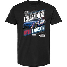 Kyle Larson #5 NASCAR 2025 컵 시리즈 챔피언십 공식 챔피언 티셔츠 블랙. XL 154926