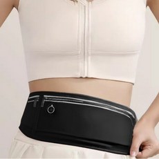 이즈라이프 방수 러닝 벨트 스포츠 초경량 힙색, 블랙, 1개