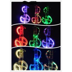 전자 바이올린 공연용 화이트 크리스탈 무대용 일렉 LED, 1개, 리모컨 컬러 S 국내, 기본 모델명/품번