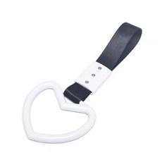 까마느 하트 견인 고리 자동차견인고리 자동차 손잡이 고리, 화이트 블랙, 1개