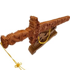 가야 한일도검 가검 - 복숭아 원목 조각보검-비도황룡, 1개