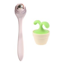 디헤아 2팩 크림 어플리케이터 지팡이 작은 얼굴 롤러 세럼 마사지기 케어 스틱 쿨링 테라피 스 글로브 언더 브라이트너로 퍼프를 줄여줍니다