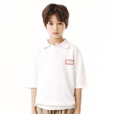 VIASEPTEMBER 카인드 카라 하프 스웨터 화이트