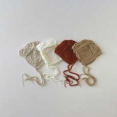 미소 패턴니트보넷모자 유아모자 아기보넷 겨울아기옷