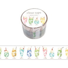 MIND WAVE juicy color 透明膠帶 30mm 紙膠帶, 1個, 95384 奶油色蘇打