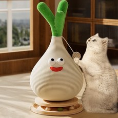 HAPPOM 고양이 싹튼마늘 스크래쳐 캣볼 묘체공학적 디자인 척추에 무리없는 초대형 스크래쳐, 1개