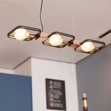 심플 라인 3등 펜던트 조명 블랙 식탁 카페 LED 인테리어 3등 XH-6775-C