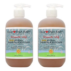 캘리포니아베이비 테라퓨틱 릴리프 샴푸 앤 바디워시 올인원클렌저 오트밀 & 카렌듈라, 562ml, 2개