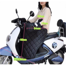 오토바이 무릎 담요 장갑 전기 자전거 스쿠터 방한 방풍 보온 배달 겨울 커버 바람막이 워머, I_구멍2개/올빼미(퀼팅)/블랙