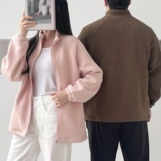 본켈 남녀 캠크루 양털 후리스 집업 자켓 공용 겨울 홈웨어 커플 기모 방한C&amp;C