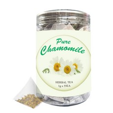 프리미엄 캐모마일 삼각티백 1g 허브차, 1개, 55개입