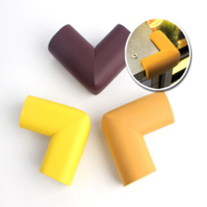 지니걸즈 4P 쿠션 모서리보호대 어린이집모서리보호대, 소 - 옐로우