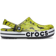 Crocs Common Baya 季節性印花木屐黑色多 (206230_0C4), M4W6, 黑色多