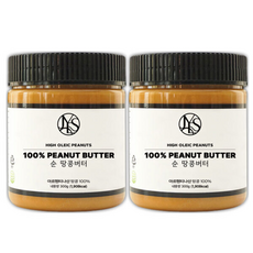 순 땅콩버터 100% 무첨가 아르헨티나산 하이올레익 땅콩 100%, 2개, 300g