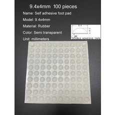 가구 캐비닛 문짝 충돌 방지 자체 접착 고무 발 패드 사각형 원형 블랙 반투명 섀시 댐핑, 1개