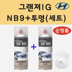 순정품 현대 그랜져IG NB9 미드나이트블랙 스프레이 페인트 + 투명스프레이, 1개