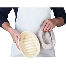 반느통 바네통 라탄 발효통 베이킹 발효틀 빵틀, 1개, 타원형 21x15x8cm