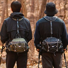 버팔로 NEW 루마노 등산 소형 허리 가방 8L, 네이비