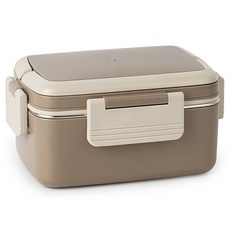 SHUNFA 304 스테인레스 스틸 보온 도시락 1000ml, 1개, 다크 브라운