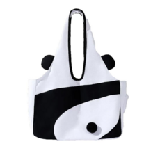 아티펫 반려동물 원숄더 얼굴개방 숄더백, 화이트 + 블랙, 1개