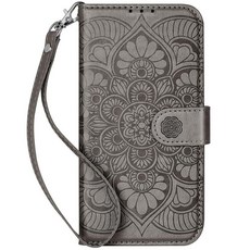 Ateeky 아이폰 16 플러스용 지갑 케이스 [RFID 차단] 3 카드 홀더 스탠드 신용 슬롯 포함 PU 가죽 마그네틱 보호 플립 커버 그레이 169606, 회색